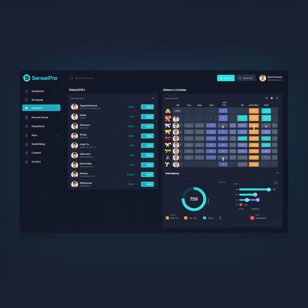 Interface do sistema SenseiPro